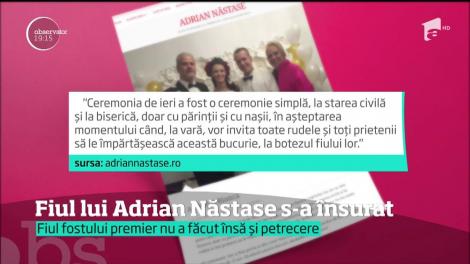Fostul premier Adrian Năstase a fost socru mare. Imagini de la cununia lui Andrei, fiul cel mare al politicianului!
