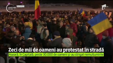 Zeci de mii de oameni au protestat în marile oraşe din ţară, dar şi în capitalele europene, împotriva graţierii