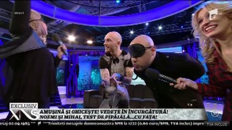 Amușină și ghicește! Noemi și Mihai Mitoșeru, test de pipăială cu fața