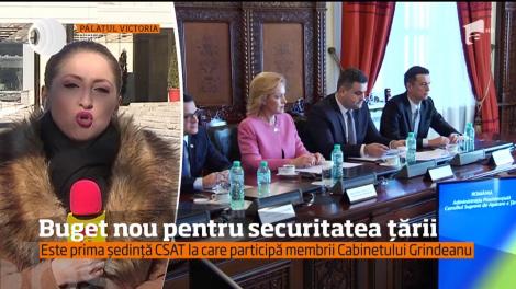 Buget nou pentru securitatea țării. Este prima ședință CSAT la care participă membrii Cabinetului Grindeanu