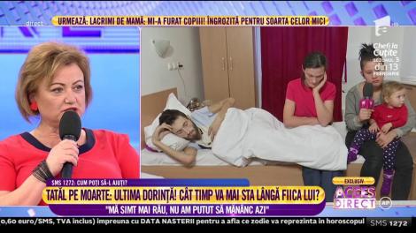 Tatăl aflat pe moarte se simte din ce în ce mai rău: ”Nu am putut să mănânc azi”