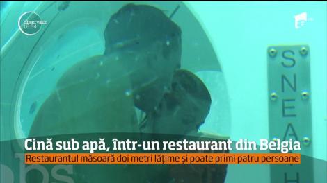 Cină sub apă, într-un restaurant din Belgia