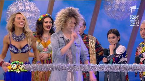 Carnaval la „Neatza cu Răzvan și Dani"! Lidia Buble, unduiri pe ritmurile "Limbo dance"