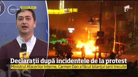 Declarații după incidentele de la protest