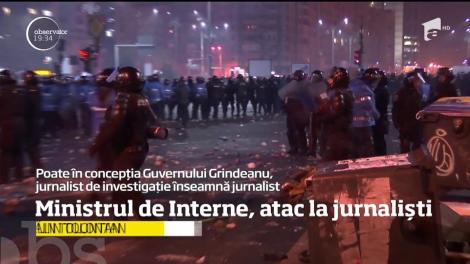 Ministrul de Interne aruncă o parte din responsabilitatea incidentelor din Piața Victoriei pe umerii jurnaliştilor!
