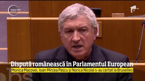 Dispută românească în Parlamentul European. Monica Macovei, Ioan Mircea Pascu și Norica Nicolai s-au certat la Bruxelles