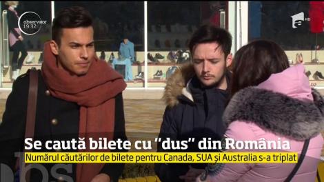 Se caută bilete cu "dus" din România