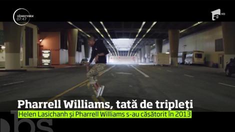 În 2013 scotea cel mai popular cântec din lume, iar acum e de 3 ori Happy! Pharrell Williams a devenit tată de tripleţi