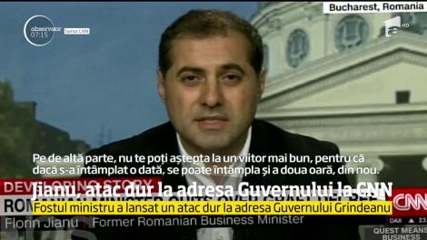 Florin Jianu, fostul ministru pentru Mediul de Afaceri, atac dur la adresa Guvernului la CNN