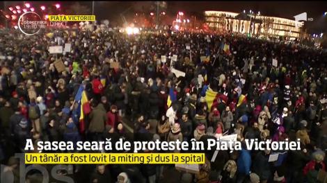 Protestatarii din Piața Victoria cer demisia Guvernului Grindeanu