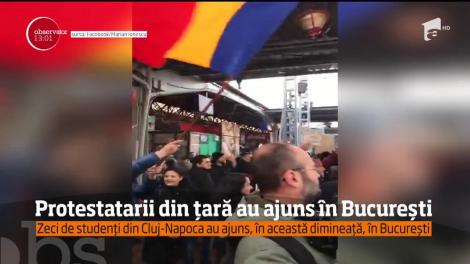 Protestatarii din țară au ajuns în București