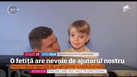 O fetiţă are nevoie de ajutorul nostru. Puteţi dona DOI EURO pentru fetiţă, la numărul 8848