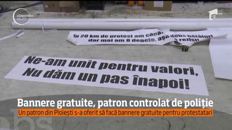 Bannere gratuite, patron controlat de poliţie