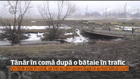 Tânăr în comă după o bătaie în trafic