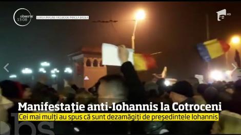 Manifestaţie anti-Iohannis la Cotroceni