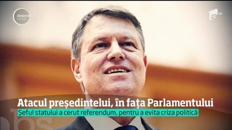 Preşedintele Klaus Iohannis, atac în Parlament: "Nu vă bateţi joc, ce fel de naţiune vreţi să fim?"