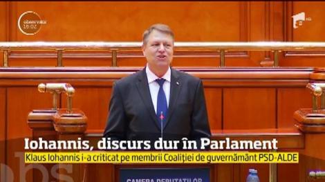Klaus Iohannis i-a criticat pe membrii Coaliției de guvernământ PSD-ALDE