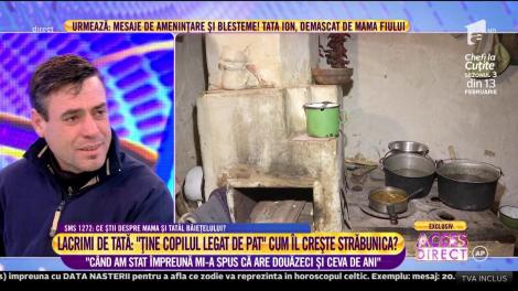 Copilul legat de pat de străbunică trăieşte în condiţii inumane!