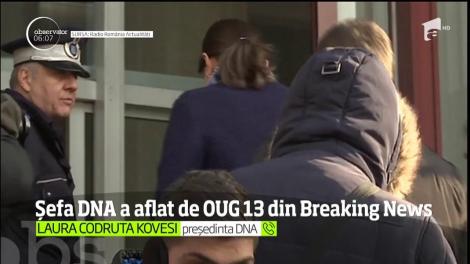 Şefa DNA a făcut o declaraţie surprinzătoare. Laura Codruţa Kovesi spune că a fost păcălită de ministrul Justiţiei