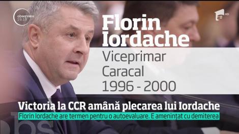 Victoria la CCR amână plecarea lui Florin Iordache