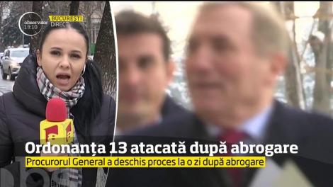 Ordonanța 13 atacată după abrogare. Procurorul General a deschis proces la o zi după