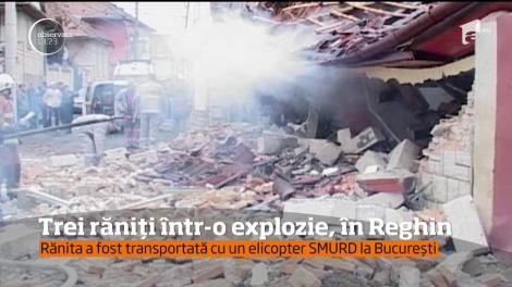 Trei răniți într-o explozie, în Reghin