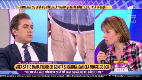 Daniela, o tânără mamă, gonită şi bătută de tatăl copiilor ei