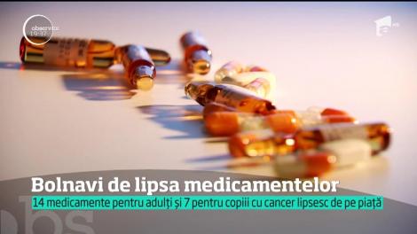 14 medicamente pentru adulţi şi şapte pentru copiii cu cancer lipsesc de pe piaţa românească