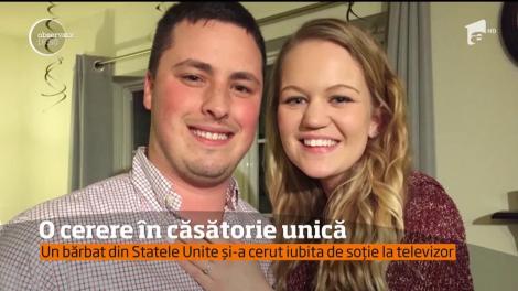 Un bărbat din Statele Unite şi-a cerut iubita de soţie la televizor