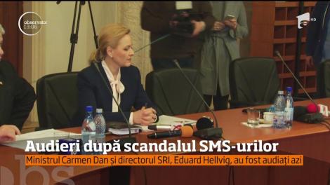 Ministrul Carmen Dan și directorul SRI, Eduard Helivig, au fost audiați azi