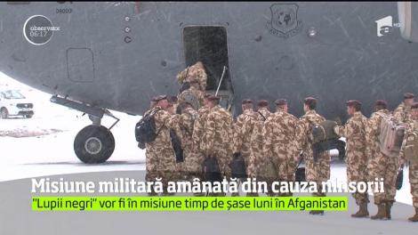 Misiune românească în Afganistan amânată din cauza ninsorii