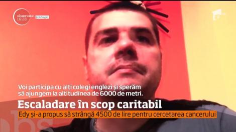 Edy, director de spital, și-a propus să strângă 4500 de lire pentru cercetarea cancerului