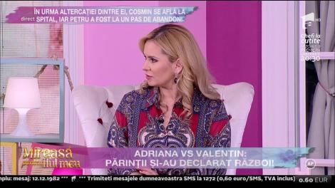 Adriana versus Valentin: Părinții și-au declarat război