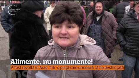 A fost revoltă în Arad, într-o piață care urmează să fie desființată