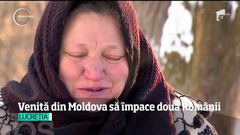 Venită din Moldova să împace două Românii