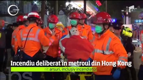 18 persoane au fost rănite într-un incendiu, într-o staţie a metroului din Hong Kong