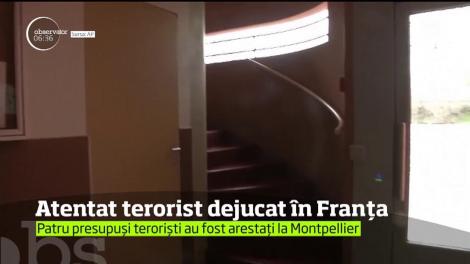 Patru presupuși teroriști au fost arestați de poliția franceză