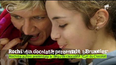 Rochii din ciocolată, prezentate la Bruxelles