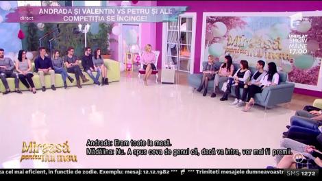 RIvalitatea dintre Andrada și Valentin versus Petru și Ali se încinge