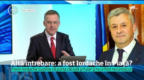 Florin Iordache susține că a fost în mijlocul protestatarilor, dar purta căciulă și fular și nu a fost recunoscut