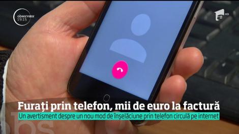 O nouă metodă de escrocherii prin telefon este primirea unui mesaj prin care eşti anunţat că trebuie să apelezi urgent un număr de telefon