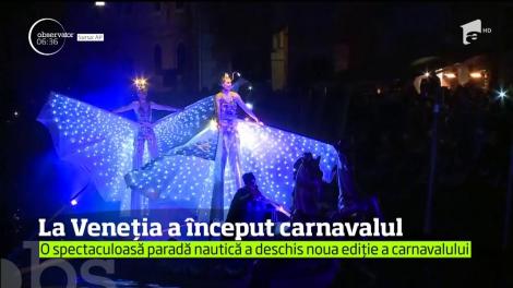 Carnavalul de la Veneția a început printr-un grandios spectacol de muzică, dans şi lumini