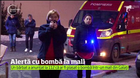 Alertă cu bombă la un mall din Galați