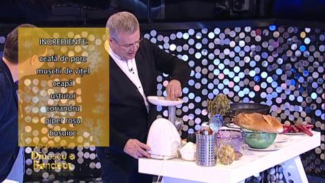 Mircea Dinescu face "chifteluțe boierești" cu carne de porc de țară