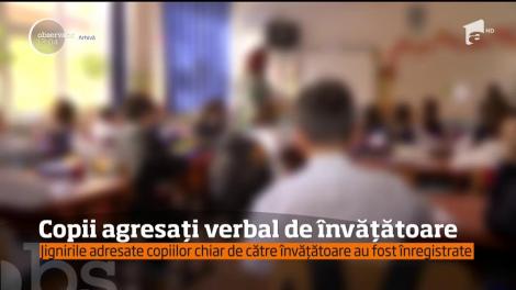 Copii agresați verbal de învățătoare. Jignirile adresate copiilor de către învățătoare au fost inregistrate