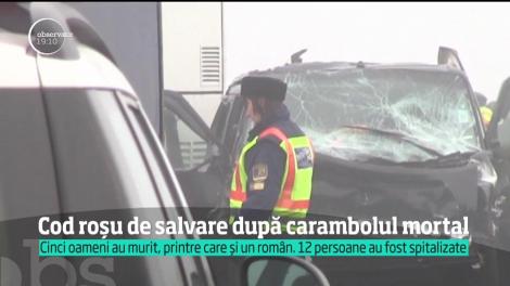 Un român a murit şi alţi 7 au fost răniţi într-un carambol pe o autostradă din Ungaria. Zeci de medici şi asistenţi de la SMURD au plecat să-i ajute pe răniţi