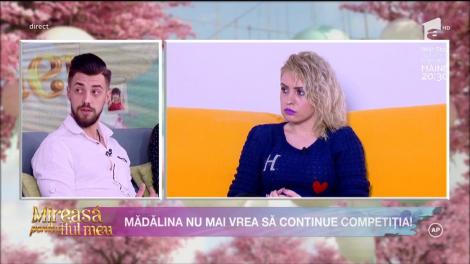 Mădălina a fugit din competiție!  "Mai ai câteva minute, dacă nu te întorci în emisiune..."