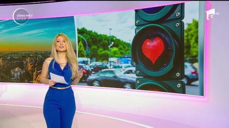 Semafoarele din Constanţa au formă de inimă roşie