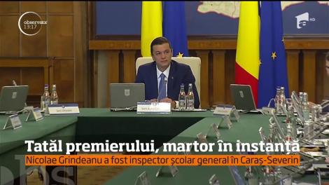 Tatăl premierului, martor în instanță. Nicolae Grindeanu a fost inspector școlar general în Caraș-Severin