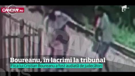 Cristian Boureanu a ieşit în lacrimi din tribunal. S-a întâlnit cu Ioana, fiica lui, pe care fostul deputat a târât-o pe stradă